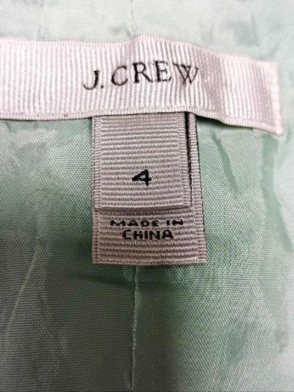 J. Crew Mint‎ Green and Gold Brocade Sleeveless Top